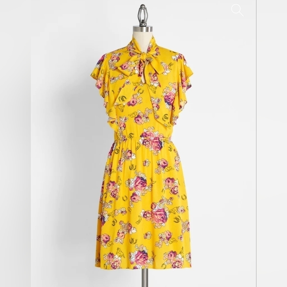 Modcloth Sunny Floral Midi Dress